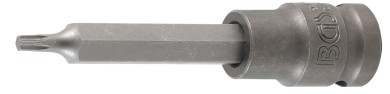 Kracht dopsleutelbit | lengte 100 mm | 12,5 mm (1/2") | T-profiel (voor Torx) T25 