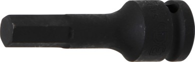 Levegős dugókulcs | Hossz 75 mm | 12,5 mm (1/2") | Belső hatszögletű 12 mm 
