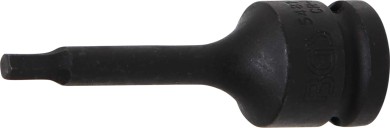 Levegős dugókulcs | Hossz 75 mm | 12,5 mm (1/2") | Belső hatszögletű 5 mm 