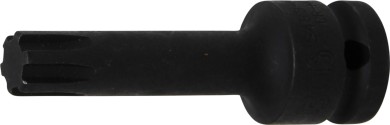 Kraft-Bit-Einsatz | Länge 75 mm | Antrieb Innenvierkant 12,5 mm (1/2") | Keil-Profil (für RIBE) M13 