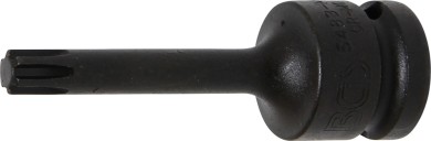 Kraft-Bit-Einsatz | Länge 75 mm | Antrieb Innenvierkant 12,5 mm (1/2") | Keil-Profil (für RIBE) M8 