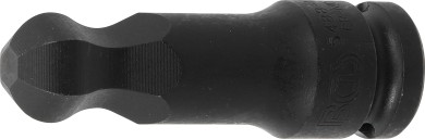 Kracht dopsleutelbit | lengte 75 mm | 12,5 mm (1/2") | binnenzeskant met kogelkop 17 mm 