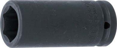 Krafthylsa Sexkant, djup | 20 mm (3/4") | 26 mm 