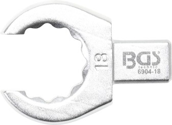 Llave de anillo insertable | abierta | 18 mm | Sujeción 9 x 12 mm 