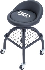Pojízdná židle pro autoservisy | se 4 kolečky | výškově nastavitelná | 540 - 680 mm 
