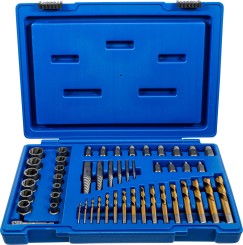 Screw and Nut Extractor Set with Left Cutting Drill Set | 2 - 18 mm | 49 pcs. 