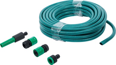 Water hose | PVC | with Water Spray Gun and Quick Couplings | 15 m | 6-pcs. 