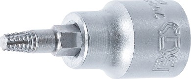Screw Extractor Bit Socket | 10 mm (3/8") Drive | for damaged T-Star (for Torx) T25 