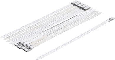 Kabelbinder-Sortiment | Edelstahl | rostfrei | 7,0 x 200 mm | 10-tlg. 
