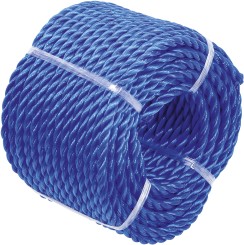 Corde en matière plastique / utilisation universelle | 4 mm x 20 m | bleu 