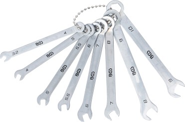 Set okasto-viljuškastih ključeva | mini izvedba | 4 - 10 mm | 8 kom. 