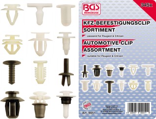 Kfz-Befestigungsclip-Sortiment für Peugeot, Citroen | 345-tlg. 