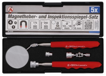 Magnetheber- und Inspektionsspiegel-Satz | 4-tlg. 