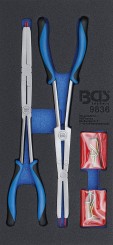 Double-Joint Circlip Pliers Set | Exchangeable Tips | 345 mm 