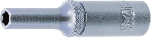 Dugókulcs, hatszögletű, mély | 6,3 mm (1/4") | 4 mm