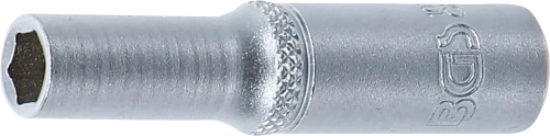 Dugókulcs, hatszögletű, mély | 6,3 mm (1/4") | 6 mm