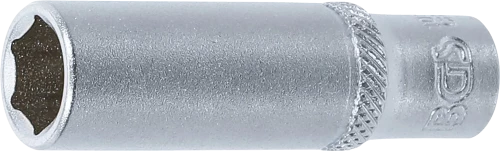 Dugókulcs, hatszögletű, mély | 6,3 mm (1/4") | 10 mm