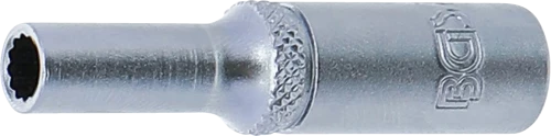 Dugókulcs, tizenkétszögletű, mély | 6,3 mm (1/4") | 5 mm