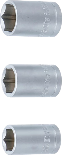 Dugókulcskészlet | 12,5 mm (1/2") | 15 - 17 - 19 mm | 3 darabos