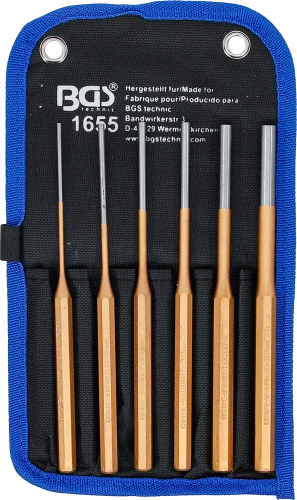 Jeu de 18 chasse goupilles standards, longs, extra longs et pointeau