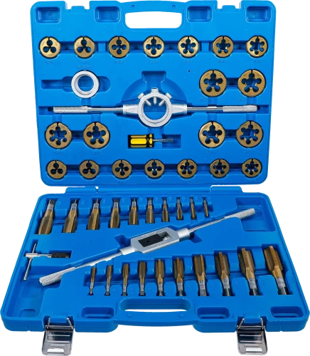 Conjunto de tarraxas | Revestidas a estanho | M6 - M24 | 45 peças 