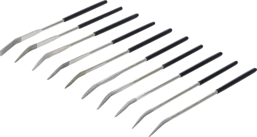 Gyémánt lyukreszelő készlet | hajlított | 140 x 3 mm | 10 darabos