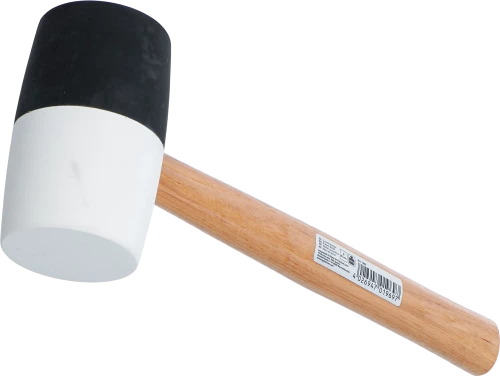 Gumikalapács | Hickory nyéllel | fekete-fehér fejű | Ø 63 mm | 840 g