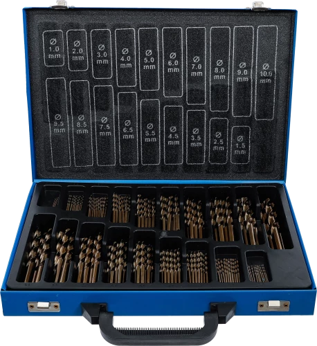 Spirálfúró készlet | HSS | 5 % kobaltötvözet | 1 - 10 mm | 170 darabos