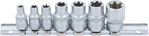 Dugókulcskészlet, E-profil | 6,3 mm (1/4") / 10 mm (3/8") | E6 - E16 | 7 darabos