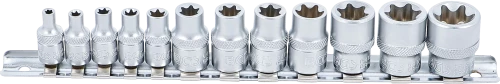 Dugókulcskészlet, E-profil | 6,3 mm (1/4") / 10 mm (3/8") | E4 - E20 | 12 darabos