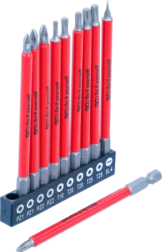 Csúszásmentes behajtófej készlet | mágneses | 110 mm | 10 darabos