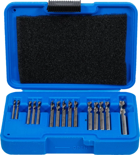 Vakszegecsfúró-készlet | HSS | 2,4 - 6,4 mm | 15 darabos