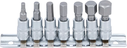 Behajtófej-készlet | 6,3 mm (1/4") | Belső hatszögletű 4 - 12 mm | 7 darabos
