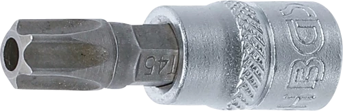 Behajtófej | 6,3 mm (1/4") | T-profil (Torx) T45 furattal