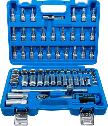 Dugókulcskészlet | 10 mm (3/8") | coll méretek | 61 darabos