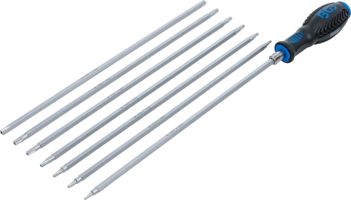 Csavarhúzó készlet cserélhető pengékkel | T-profil (Torx) / TS-profil (Torx Plus) | 8 darabos