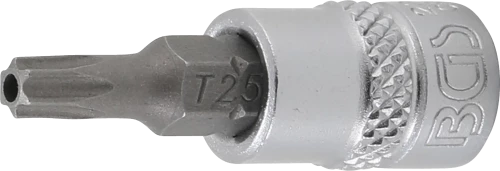 Behajtófej | 6,3 mm (1/4") | T-profil (Torx) T25 furattal