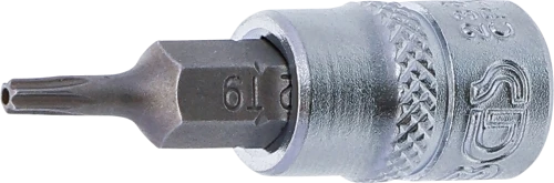 Behajtófej | 6,3 mm (1/4") | T-profil (Torx) T9 furattal
