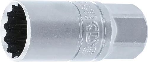Gyújtógyertya kulcs tartógumival, tizenkétszögletű | 12,5 mm (1/2") | 21 mm