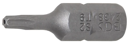 Behajtófej | Hossz 25 mm | Külső hatszögletű 6,3 mm (1/4") | T-profil (Torx) T9 furattal