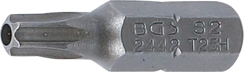 Behajtófej | Hossz 25 mm | Külső hatszögletű 6,3 mm (1/4") | T-profil (Torx) T25 furattal