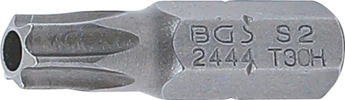 Behajtófej | Hossz 25 mm | Külső hatszögletű 6,3 mm (1/4") | T-profil (Torx) T30 furattal