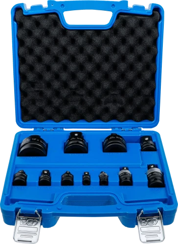 Dugókulcs-átalakító és gömbcsukló készlet | 6,3 mm (1/4") - 25 mm (1") | 11 darabos