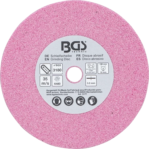 Csiszolókorong | a BGS 3180-hez | Ø 100 x 3,2 x 10 mm