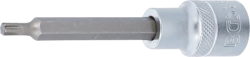Behajtófej | Hossz 100 mm | 12,5 mm (1/2") | Ékprofil (RIBE) M5