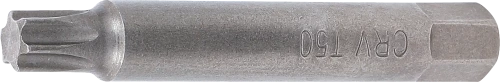 Behajtófej | Hossz 75 mm | Külső hatszögletű 10 mm (3/8") | T-profil (Torx) T50