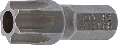 Behajtófej | Hossz 30 mm | Külső hatszögletű 8 mm (5/16") | T-profil (Torx) T55 furattal