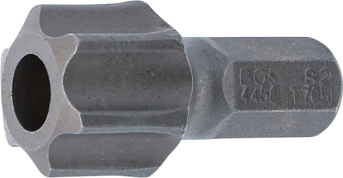 Behajtófej | Hossz 30 mm | Külső hatszögletű 8 mm (5/16") | T-profil (Torx) T70 furattal