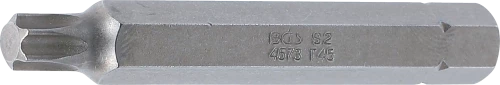 Behajtófej | Hossz 75 mm | Külső hatszögletű 10 mm (3/8") | T-profil (Torx) T45
