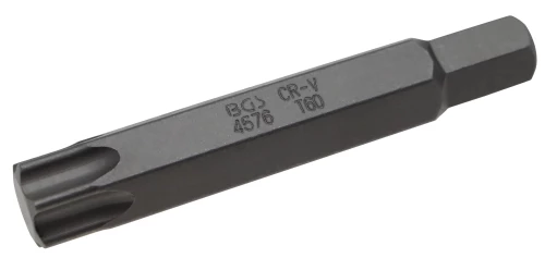 Behajtófej | Hossz 75 mm | Külső hatszögletű 10 mm | T-profil (Torx) T60